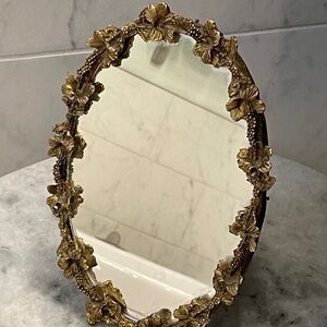 Vintage Bronze Table-Top Mirror
